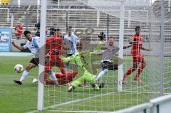 3. Liga - 1860 München - FC Ingolstadt 04 - Torchance Torwart Hiller Marco (1, München) Fatih Kaya (9, FCI) Caniggia Ginola Elva (14, FCI) Berzel Aaron (22, München)