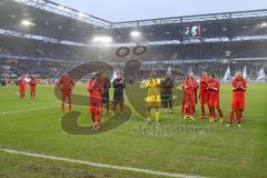 3. Fußball-Liga - Saison 2019/2020 - MSV Duisburg - FC Ingolstadt 04 - Die Spieler bedanken sich bei den Fans  - Foto: Meyer Jürgen