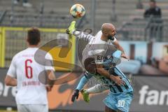 3. Fußball-Liga - Saison 2019/2020 - SV Waldhof Mannheim - FC Ingolstadt 04 - Nico Antonitsch (#5,FCI)  - Kevin Koffi (#30 Mannheim) - Foto: Stefan Bösl