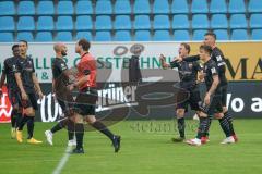 3. Liga - Chemnitzer FC - FC Ingolstadt 04 - Tor Jubel Stefan Kutschke (30, FCI) mit Filip Bilbija (35, FCI) Marcel Gaus (19, FCI) Nico Antonitsch (5, FCI) Tobias Schröck (21, FCI) Frederic Ananou (2, FCI)