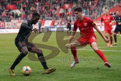 3. Liga - Hallescher FC - FC Ingolstadt 04 - Agyemang Diawusie (11, FCI) Mast Dennis (16 Halle)