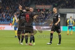 3. Liga - Fußball - Eintracht Braunschweig - FC Ingolstadt 04 - Tor Jubel Marcel Gaus (19, FCI) Fatih Kaya (9, FCI) Tobias Schröck (21, FCI)