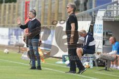 3. Liga - SV Meppen - FC Ingolstadt 04 - Cheftrainer Tomas Oral (FCI) und Direktor Sport Michael Henke (FCI) schreien ins Feld