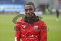 3. Fußball-Liga - Saison 2019/2020 - MSV Duisburg - FC Ingolstadt 04 - Die Spieler verlassen nach dem warm machen das Spielfeld - Agyemang Diawusie (#11,FCI) - Foto: Meyer Jürgen