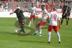 3. Fußball-Liga - Saison 2019/2020 - FC Victoria Köln - FC Ingolstadt 04 - Ganiggia Ginola Elva (#14,FCI)  - Andre Dej (#10 Köln) - Foto: Meyer Jürgen