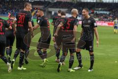 3. Liga - Fußball - Eintracht Braunschweig - FC Ingolstadt 04 - Tor Jubel 0:2 durch Nico Antonitsch (5, FCI) mit Marcel Gaus (19, FCI) Maximilian Thalhammer (6, FCI) Michael Heinloth (17, FCI) Tobias Schröck (21, FCI)