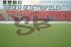 3. Liga - SpVgg Unterhaching - FC Ingolstadt 04 - Fan Banner Gegen Geisterspiele