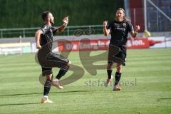 3. Liga - FSV Zwickau - FC Ingolstadt 04 - Tor 0:1 Jubel Fatih Kaya (9, FCI) mit Björn Paulsen (4, FCI)