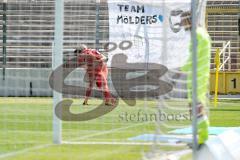 3. Liga - 1860 München - FC Ingolstadt 04 - Tor Maximilian Beister (10, FCI) Jubel mit Robin Krauße (23, FCI), Torwart Hiller Marco (1, München) im Tor