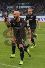 3. Liga - Fußball - Eintracht Braunschweig - FC Ingolstadt 04 - Tor Jubel 0:2 durch Nico Antonitsch (5, FCI) mit Fatih Kaya (9, FCI) Stefan Kutschke (30, FCI)