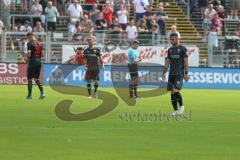 3. Fußball-Liga - Saison 2019/2020 - FC Victoria Köln - FC Ingolstadt 04 - Der 3:0 Führungstreffer - Jonatan Kotzke (#25,FCI) - Fatih Kaya (#9,FCI) - Enttäuscht - Stefan Kutschke (#30,FCI)  - Foto: Meyer Jürgen