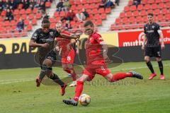 3. Liga - Hallescher FC - FC Ingolstadt 04 - Caniggia Ginola Elva (14, FCI) Syhre Anthony (4 Halle)