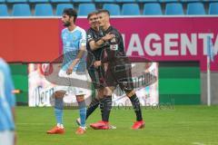 3. Liga - Chemnitzer FC - FC Ingolstadt 04 - Tor Jubel Stefan Kutschke (30, FCI) mit Filip Bilbija (35, FCI)