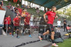 3. Fußball-Liga - Saison 2019/2020 - FC Victoria Köln - FC Ingolstadt 04 - Die Mannschaft beim warm machen - Foto: Meyer Jürgen