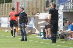 3. Liga - SV Meppen - FC Ingolstadt 04 - Cheftrainer Tomas Oral (FCI) und Direktor Sport Michael Henke (FCI) schreien ins Feld