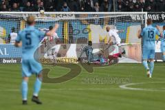 3. Fußball-Liga - Saison 2019/2020 - SV Waldhof Mannheim - FC Ingolstadt 04 - Nico Antonitsch (#5,FCI)  rettet auf der Linie - Torwart Fabijan Buntic (#24,FCI)  - Michael Heinloth (#17,FCI)  - Foto: Stefan Bösl