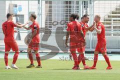 3. Liga - 1860 München - FC Ingolstadt 04 - Tor Jubel Maximilian Beister (10, FCI) Fatih Kaya (9, FCI) Caniggia Ginola Elva (14, FCI) Dennis Eckert Ayensa (7, FCI) Marcel Gaus (19, FCI)