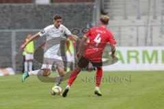 3. Liga - Fußball - SG Sonnenhof Großaspach - FC Ingolstadt 04 - Maximilian Thalhammer (18, FCI) Korbinian Burger (4 SG)