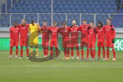 3. Fußball-Liga - Saison 2019/2020 - MSV Duisburg - FC Ingolstadt 04 - Gedenkminute beider Mannschaften - Foto: Meyer Jürgen