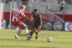 3. Liga - Würzburger Kickers - FC Ingolstadt 04 - Simon Rhein (30 Würzburg) Robin Krauße (23, FCI)