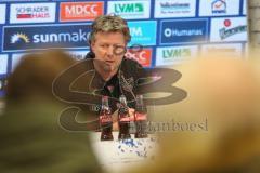 3. Liga - 1. FC Magdeburg - FC Ingolstadt 04 - Chef-Trainer Jeff Saibene (FCI) bei der Pressekonferenz - Foto: Jürgen Meyer