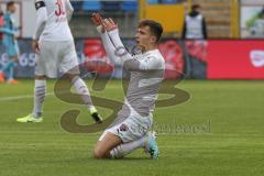 3. Fußball-Liga - Saison 2019/2020 - SV Waldhof Mannheim - FC Ingolstadt 04 - Dennis Eckert Ayensa (#7,FCI)  nach einer vergebenen Chance - Foto: Stefan Bösl