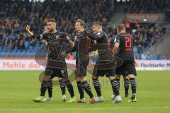 3. Liga - Fußball - Eintracht Braunschweig - FC Ingolstadt 04 - Tor Jubel Marcel Gaus (19, FCI) Fatih Kaya (9, FCI) Tobias Schröck (21, FCI) Dennis Eckert Ayensa (7, FCI)