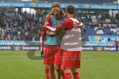 3. Fußball-Liga - Saison 2019/2020 - MSV Duisburg - FC Ingolstadt 04 - Die Spieler verlassen nach dem warm machen das Spielfeld Björn Paulsen (#4,FCI)   - Foto: Meyer Jürgen