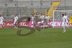 3. Fußball-Liga - Saison 2019/2020 - Bayern München II - FC Ingolstadt 04 - Betretenen und enttäuschte Gesichter nach dem 1:2 Führungstreffer der Bayern - Foto: Meyer Jürgen