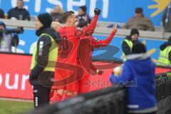 3. Fußball-Liga - Saison 2019/2020 - MSV Duisburg - FC Ingolstadt 04 - Dennis Eckert Ayensa (#7,FCI)  trifft zum 0:1 Führngstreffer - jubel - Foto: Meyer Jürgen