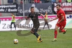 3. Liga - Hallescher FC - FC Ingolstadt 04 - Robin Krauße (23, FCI) Sohm Pascal (9 Halle)