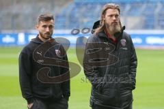 3. Liga - 1. FC Magdeburg - FC Ingolstadt 04 - Robin Krausse (#23,FCI)  und Björn Paulsen (#4,FCI)  vor dem Spiel - Foto: Jürgen Meyer