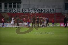 3. Liga - SpVgg Unterhaching - FC Ingolstadt 04 - Sieg für FCI 1:2, Jubel, Jonatan Kotzke (25 FCI) Fitnesstrainer Jörg Mikoleit (FCI)