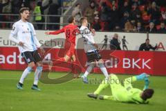 3. Liga - FC Ingolstadt 04 - 1860 München - Marcel Gaus (19, FCI) zieht ab Tor 1:0 Jubel