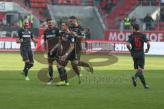 3. Fußball-Liga - Saison 2019/2020 - FC Ingolstadt 04 -  Preußen Münster - Der 2:2 Ausgleichstreffer durch Marcel Gaus (#19,FCI)  - jubel  - Foto: Meyer Jürgen