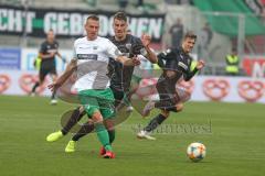 3. Fußball-Liga - Saison 2019/2020 - FC Ingolstadt 04 -  Preußen Münster - Stefan Kutschke (#30,FCI)  - Ole Kittner (#13 Preußen Münster) - Foto: Meyer Jürgen