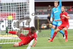 3. Liga - Fußball - FC Ingolstadt 04 - Würzburger Kickers - Fatih Kaya (9, FCI) verpasst das Tor, Maximilian Beister (10, FCI) Torwart Eric Verstappen (33 Würzburg)