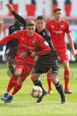 3. Fußball-Liga - Saison 2019/2020 - FC Ingolstadt 04 - KFC Uerdingen - Patrick Sussek (#37,FCI) - Tom Boere (#9 Uerdingen) - Foto: Meyer Jürgen