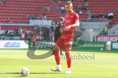 3. Fußball-Liga - Saison 2019/2020 - FC Ingolstadt 04 - Hallescher FC - Fatih Kaya (#9,FCI)  - beim warm machen - Foto: Meyer Jürgen