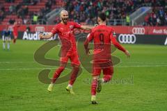 3. Liga - FC Ingolstadt 04 - Carl Zeiss Jena - Tor Schuß Fatih Kaya (9, FCI) mit Nico Antonitsch (5, FCI)