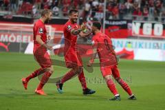 3. Liga - Fußball - FC Ingolstadt 04 - Würzburger Kickers - Tor Fatih Kaya (9, FCI), 1:0 Jubel, Robin Krauße (23, FCI) Maximilian Beister (10, FCI)