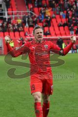 3. Fußball-Liga - Saison 2019/2020 - FC Ingolstadt 04 - 1.FC Kaiserslautern - Marcel Gaus (#19,FCI)  nach dem 2:1 Treffer durch Thomas Keller (#27,FCI)  - jubel - Foto: Jürgen Meyer