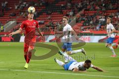 3. Liga - Fußball - FC Ingolstadt 04 - Hansa Rostock - Zweikampf Thomas Keller (27, FCI) Pascal Breier (Rostock 39)