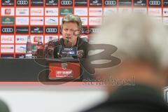 3. Liga - FC Ingolstadt 04 - FC Ingolstadt 04 - SV Meppen - Chef-Trainer Jeff Saibene (FCI) bei der Pressekonferenz - Foto: Stefan Bösl