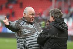 3. Fußball-Liga - Saison 2019/2020 - FC Ingolstadt 04 - FSV Zwickau - Peter Jackwerth FCI und Chef-Trainer Jeff Saibene (FCI) - Foto: Meyer Jürgen