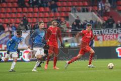 3. Liga - FC Ingolstadt 04 - Carl Zeiss Jena - Dennis Eckert Ayensa (7, FCI) Stefan Kutschke (30, FCI) Justin Schau (25 Jena) links