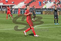3. Fußball-Liga - Saison 2019/2020 - FC Ingolstadt 04 - Hallescher FC - Dennis Eckert Ayensa (#7,FCI)  schiesst den 2:3 Anschlusstreffer - jubel - Foto: Meyer Jürgen