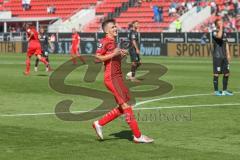 3. Fußball-Liga - Saison 2019/2020 - FC Ingolstadt 04 - Hallescher FC - Dennis Eckert Ayensa (#7,FCI)  schiesst den 2:3 Anschlusstreffer - jubel - Foto: Meyer Jürgen