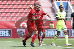 Im Bild: Tor durch Stefan Kutschke (#30 FCI) - jubel mit Fatih Kaya (#9 FCI)

Fussball - 3. Bundesliga - Ingolstadt - Saison 2019/2020 - FC Ingolstadt 04 - MSV Duisburg - 27.07.2019 -  Foto: Ralf Lüger/rsp-sport.de