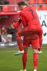 3. Liga - FC Ingolstadt 04 - FC Ingolstadt 04 - SV Meppen - Der 1:0 Führungstreffer durch Stefan Kutschke (#30,FCI)  - jubel - Dennis Eckert Ayensa (#7,FCI)  - Foto: Stefan Bösl